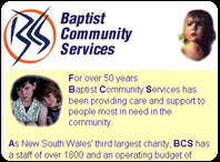 Baptist Community Services original website home page head