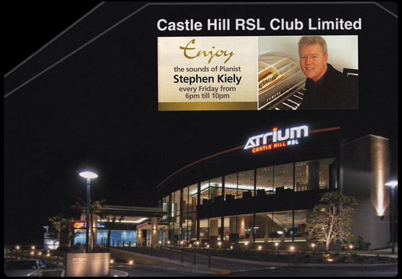 Stephen plays the Castle Hill RSL Thursday and Friday nights